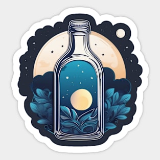 catch the moon with leaves Sticker